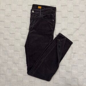 Anthropologie Pilcro Size 27 Tall Gray Corduroy Mid Rise Stet Pants Skinny Jeans